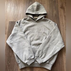 Fear of God Essentials "Embossed Essentials Classic Hoodie" Sz XS Gray NWOT